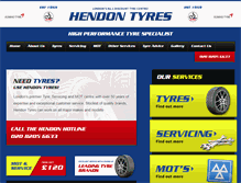 Tablet Screenshot of hendontyres.co.uk